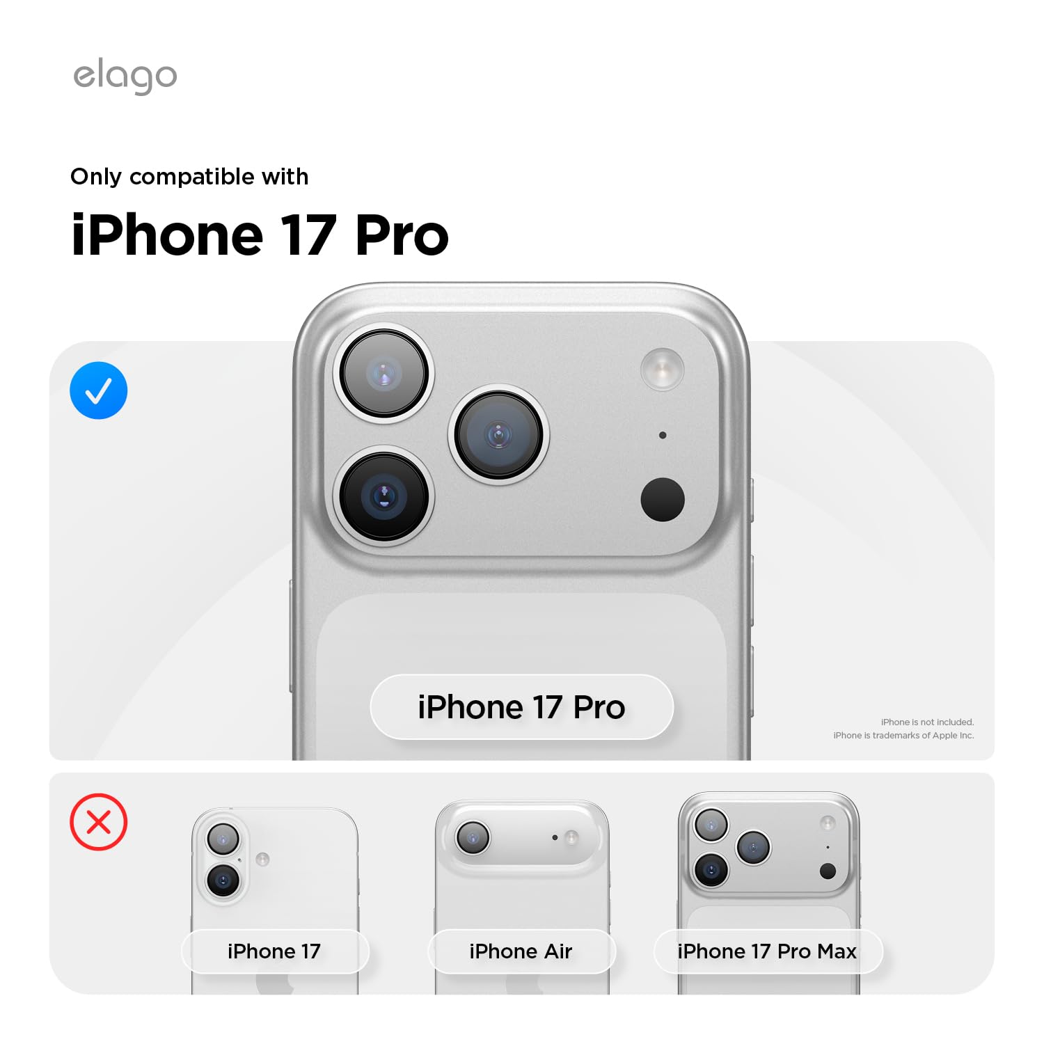 elago Cover Magnetica in Silicone Liquido per iPhone 17 Pro (6,3") – Compatibile con MagSafe, Antiurto, Sottile, Finitura Soft-Touch (Nero)