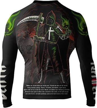 Raven Fightwear Mens Four Horsemen Death BJJ MMA Rash Guard