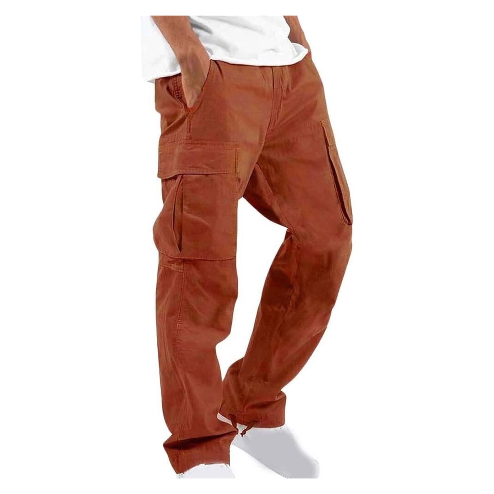 Pantalon cargo homme orange résistant 3XL pour remplacer vos chinos fragiles en randonnée