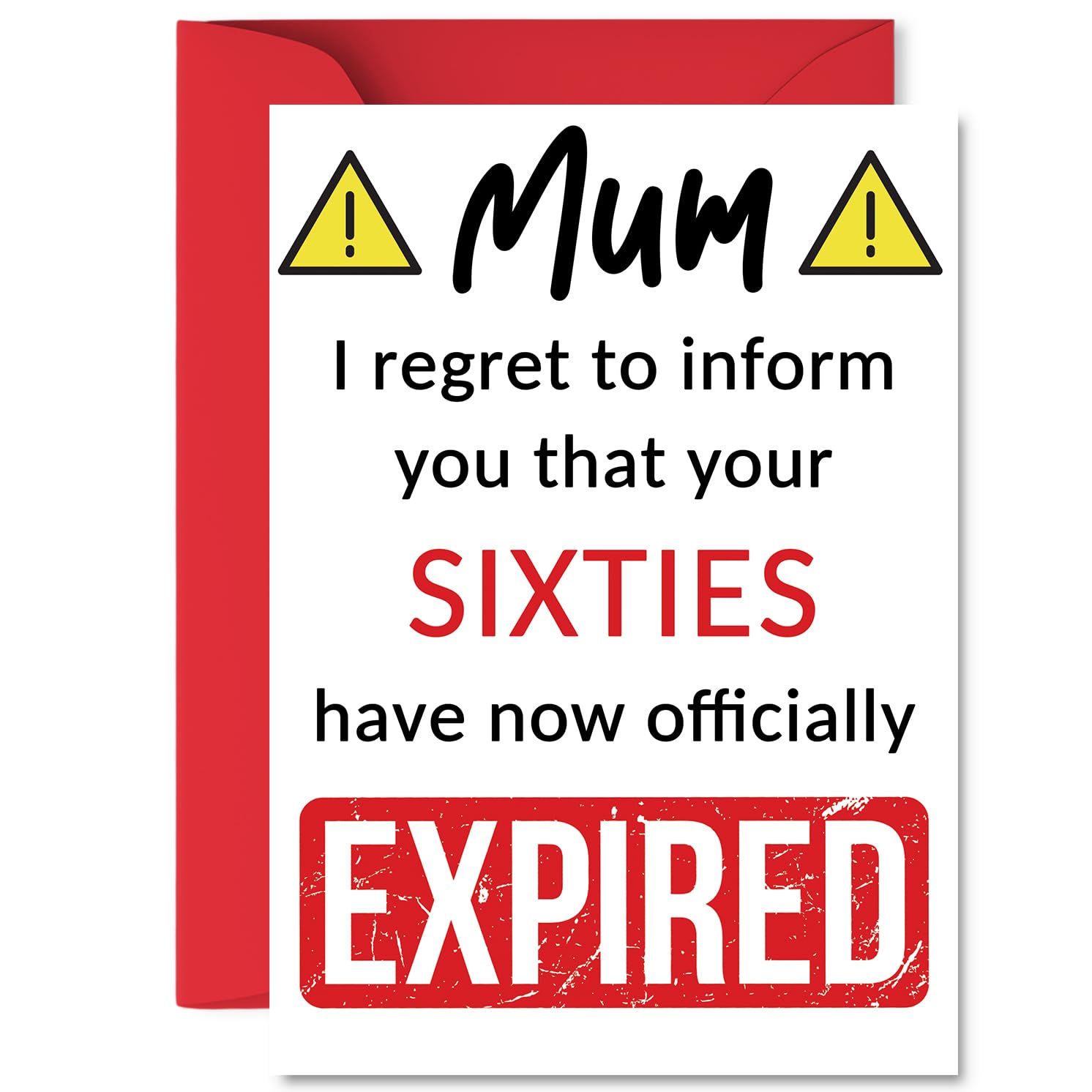 Funny 70th Birthday Cards for Mum, Your Sixties Have Expired