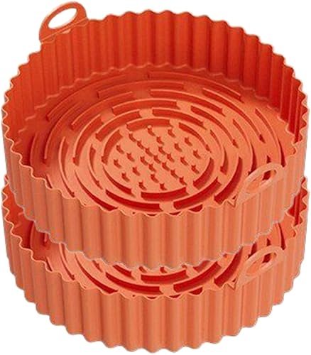 Miniatura 1 de Entcook Paquete de 3 forros de silicona reutilizables para freidora de aire accesorios de repuesto para papel de pergamino inflamable diámetro 81