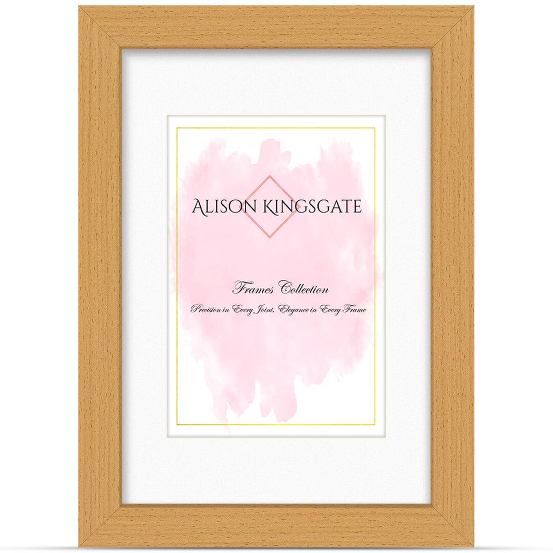 Alison Kingsgate A3 PINE Picture Frame with Mount for A4 Photos