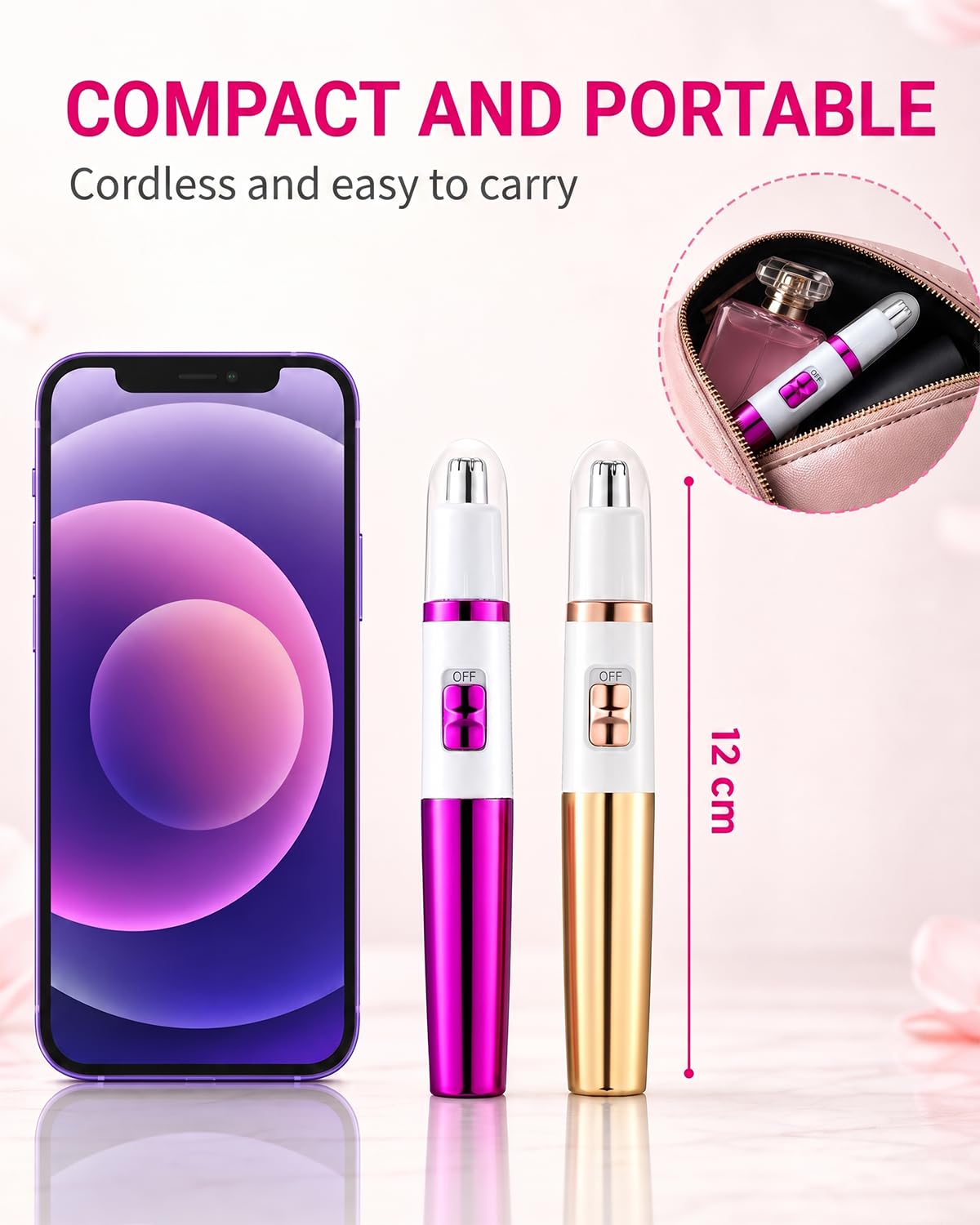 NUMIFUN Ear and Nose Hair Trimmer for Women Nose Hair Clipper Professional Painless Noses Trimmer Ladies Eyebrow and Facial Hair Trimmer, Waterproof Dual Edge Blades for Easy Cleansing — Amazon image 7