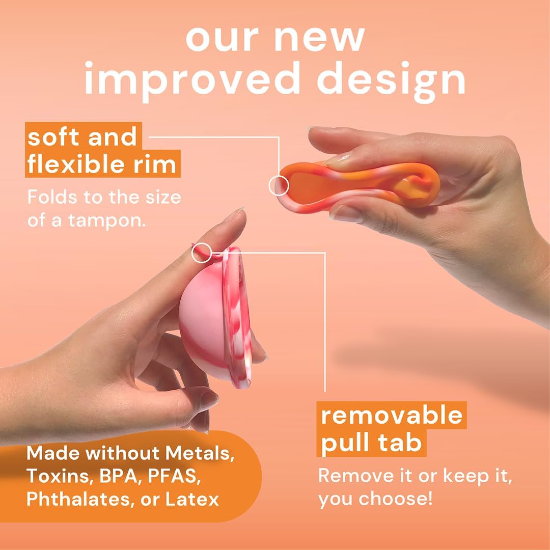 Reusable Menstrual Disc Value Pack (Set of 4) - Wear Up to 12 Hours - Sustainable Alternative to Cups, Tampons, and Pads - Leak-Proof Design for Light or Heavy Flows - Small & Large Sizes - Image 3