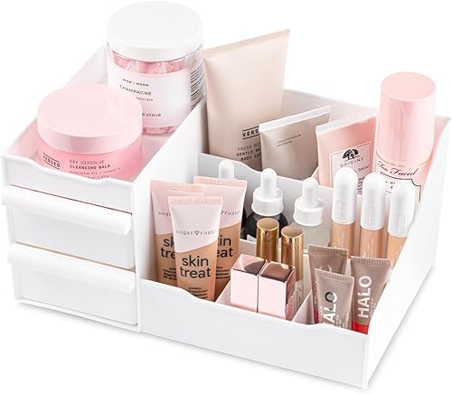 Miniatura 9 de Mantello - Organizador de almacenamiento para cosméticos, puesto en tu tocador, mostrador de baño o aparador, organiza fácilmente tus cosméticos,