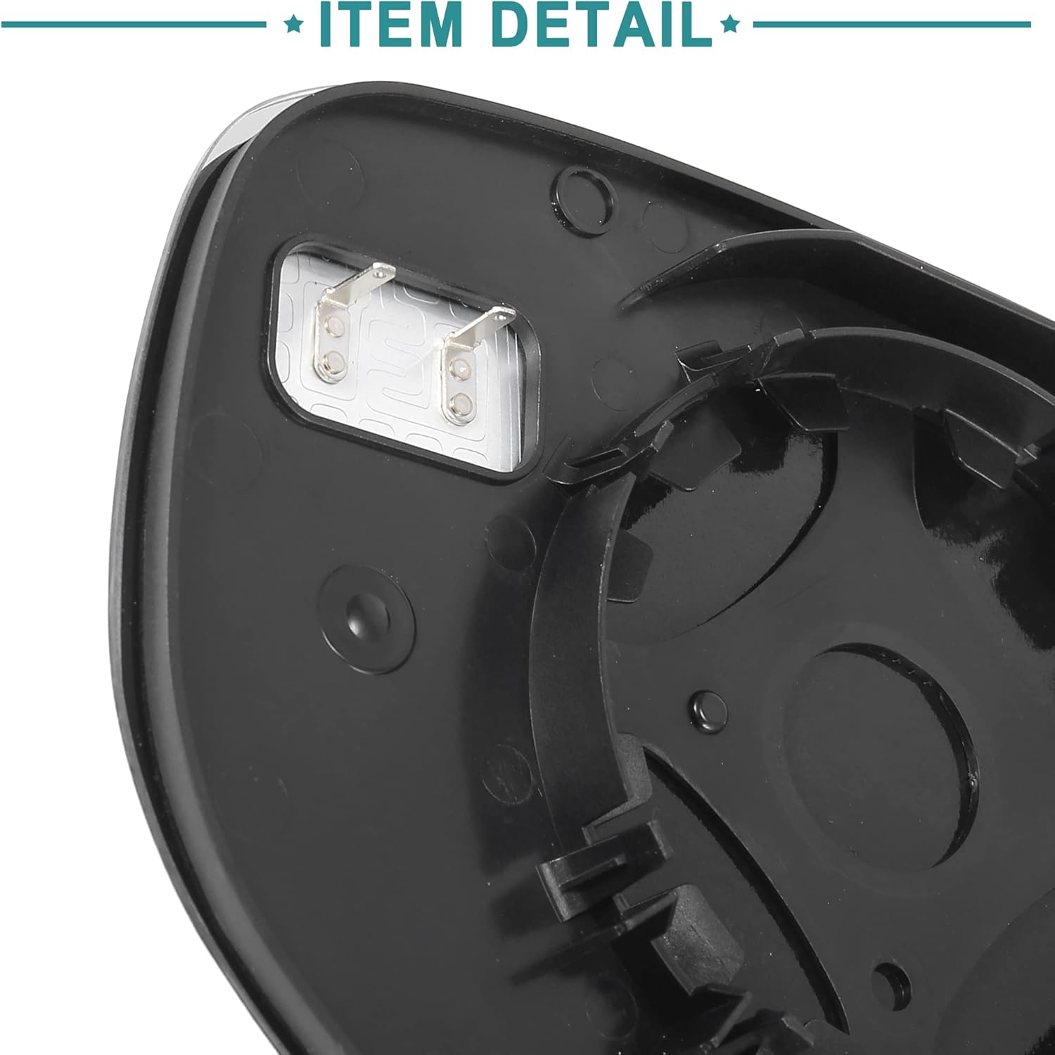 ACROPIX Left Driver Side Rearview Heated Mirror Glass Replacement Fit for Infiniti Q50 with Backing Plate - Pack of 1 White Glass