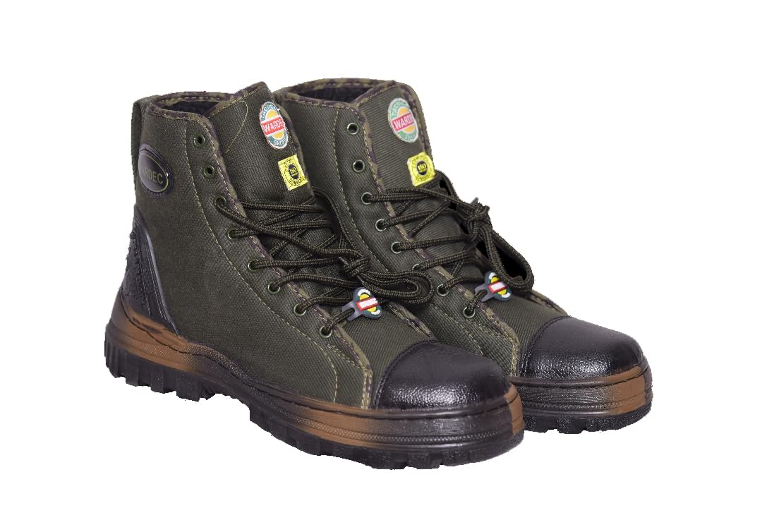 Military Boots Army & Injected PU Sole, Soft and Breathable Insole Boots for Men, olive-image-43