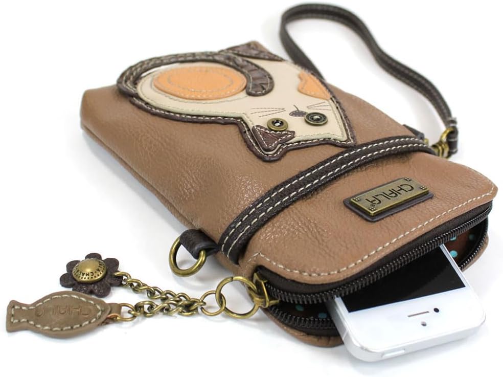 CHALA Cat Collection Cell Phone Crossbody Purse-Women PU Leather/Canvas Multicolor Handbag with Adjustable Strap - Image 2