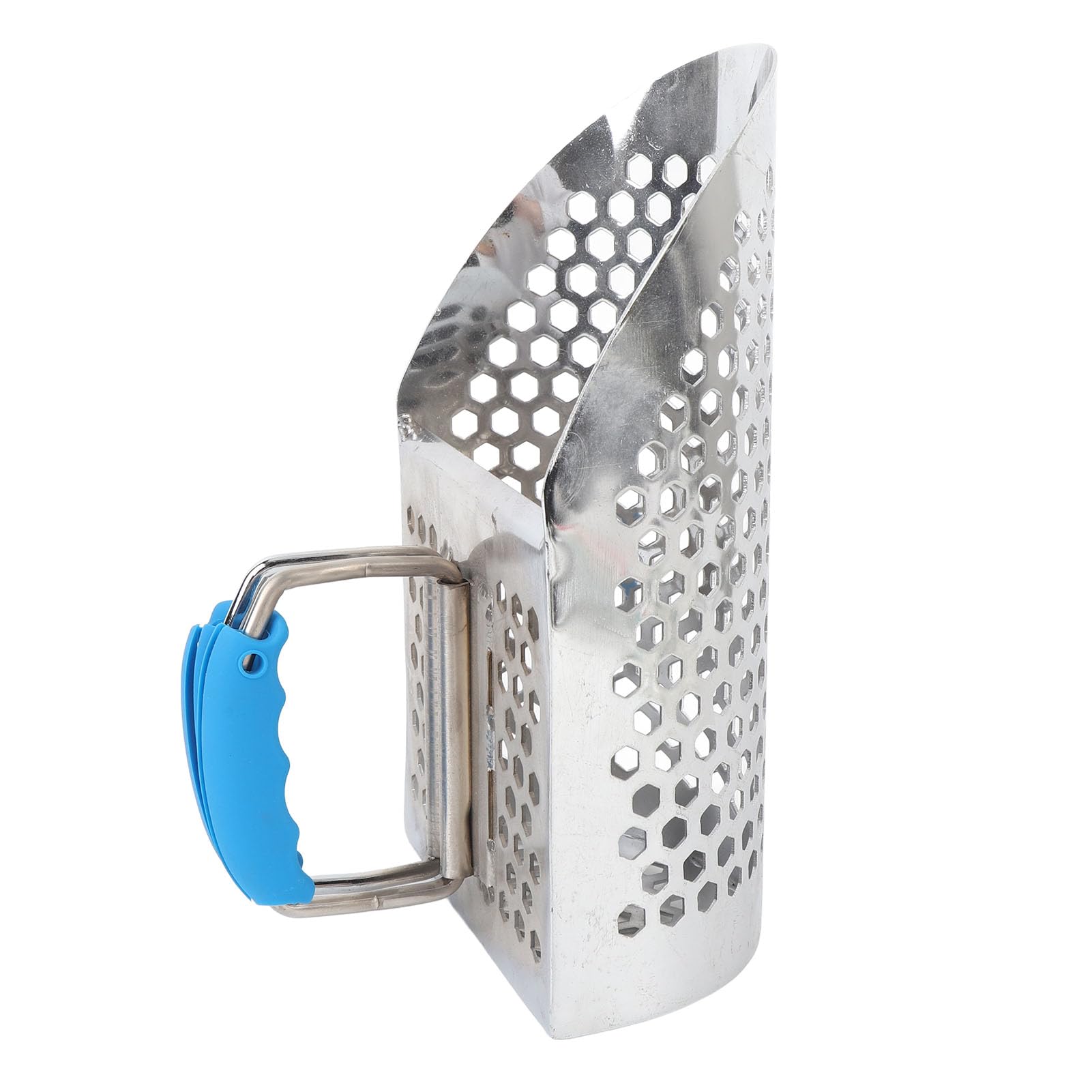Asixxsix Pala Detectora de Metales, Pala Tamiz de de Acero Inoxidable con Orificios para Tamiz y Plegable para Accesorios de Detección de Metales en la Playa
