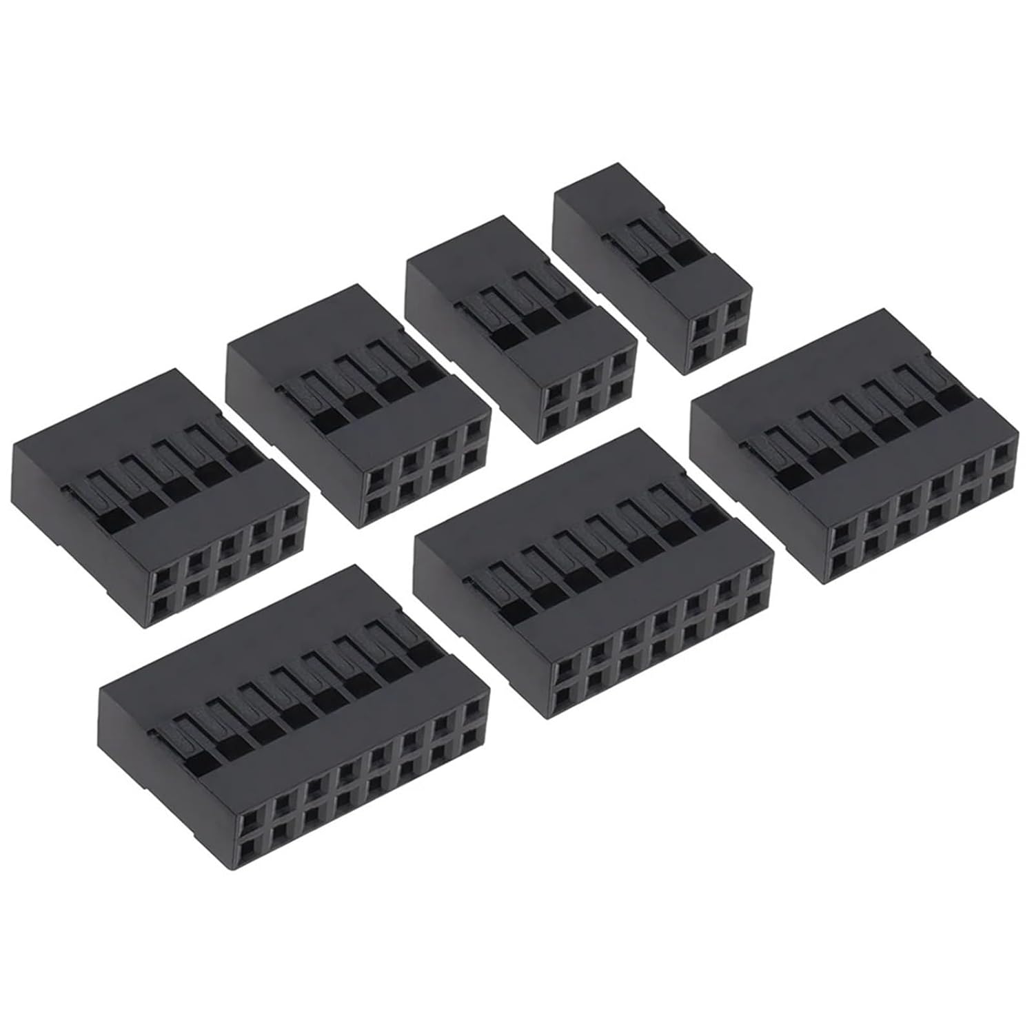 100個 2.54MM 2列コネクタハウジング - ジャンパーワイヤおよびケーブルアセンブリ用プラスチックシェル(2x8Pin)