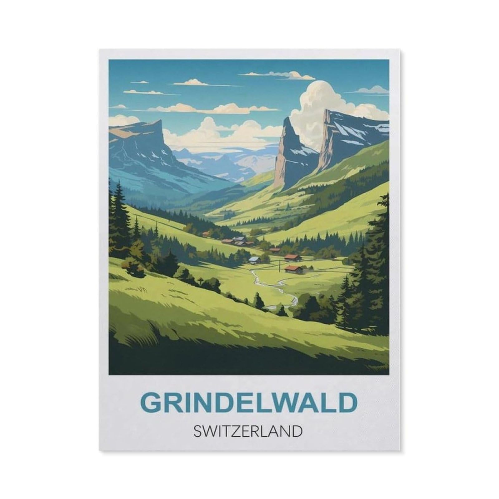 BEAYODKP DIY Diamond Art Kits，Grindelwald Switzerland（50 x 60 cm）