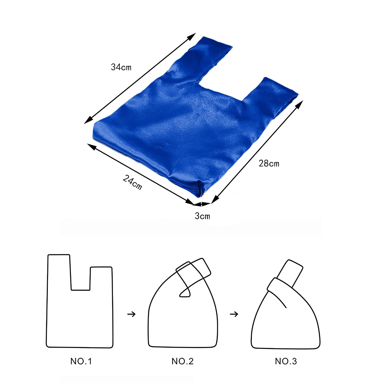 Piccola Borsa con Nodo in Raso da Donna Pochette da Sera Borsa con Cinturino da Polso Tote Bag