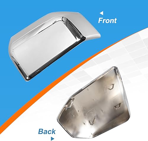 Miniatura 5 de Cubierta de espejo retrovisor cromado plateado para puerta, cubierta protectora para espejos exteriores compatible con Ford F150 F-150 2015-2020
