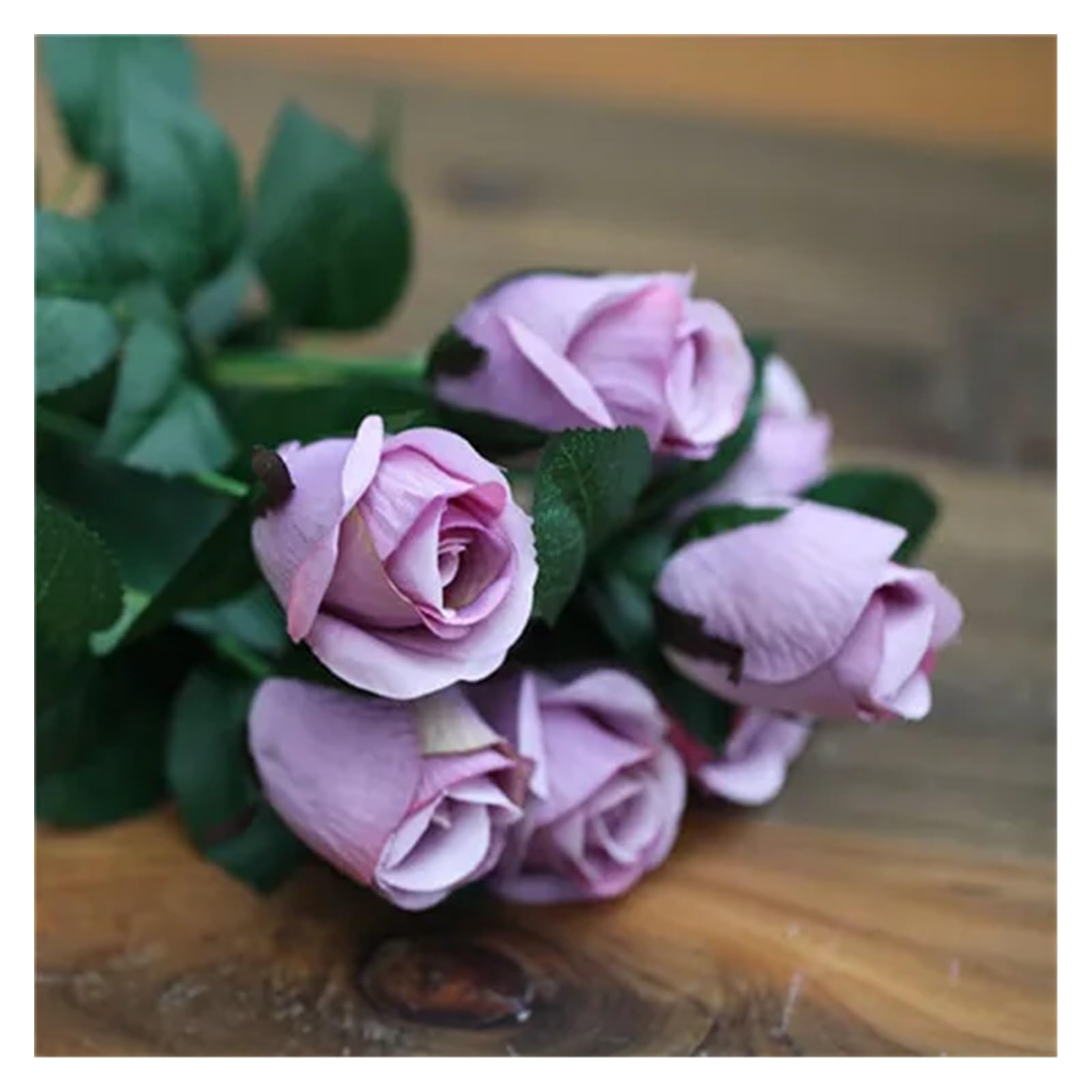 Fleurs artificielles dans un vase : bouquet de 7 roses en soie pour décoration maison