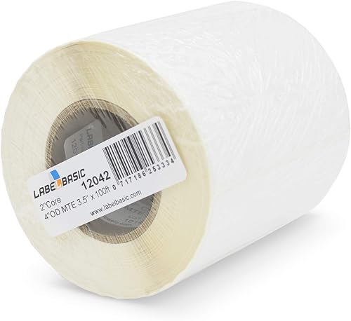 Miniatura 2 de Etiquetas de inyección de tinta mate de 3.5 pulgadas continuas para Epson TM-C3500, TM-C3400, Primera LX500 y LX400, etiquetas de 100 pies/rollo en