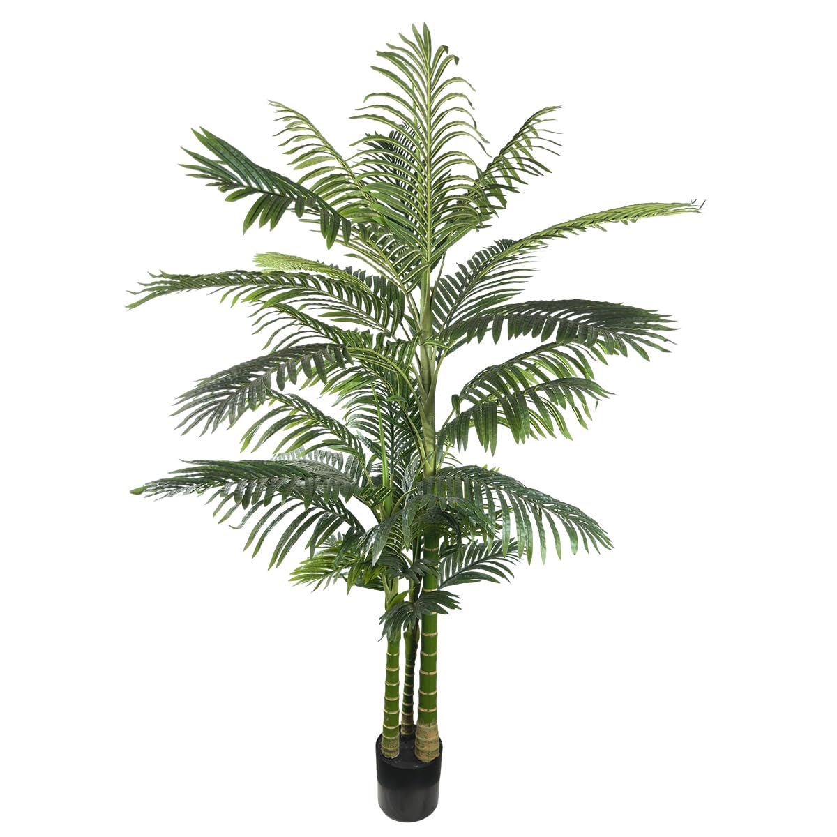 AfanD Artificial Areca Palm Tree 7ft Tall, Realistic Fake Plant, Suitable for Indoor and Outdoor Settings, Housewarming Gift