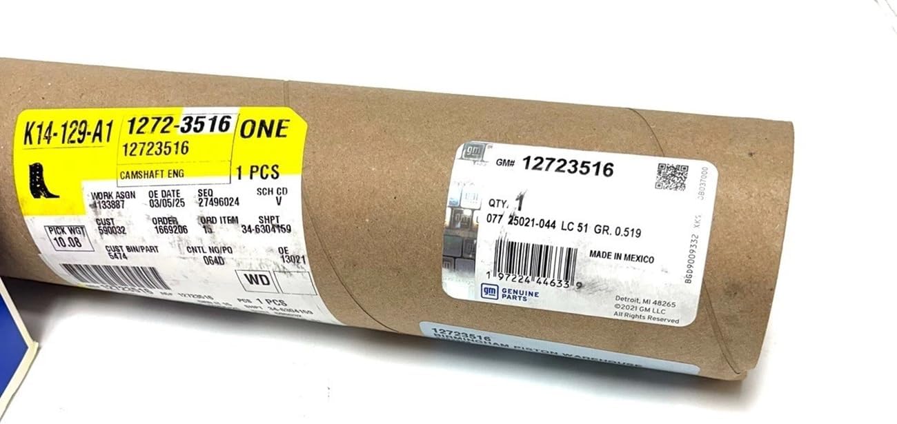 Stock Replacement Camshaft and Lifter Kit with Gaskets, OE 12723516, for 2019-2023 L84 5.3L DOD/AFM Engines, Includes Head Bolts and VVT Components