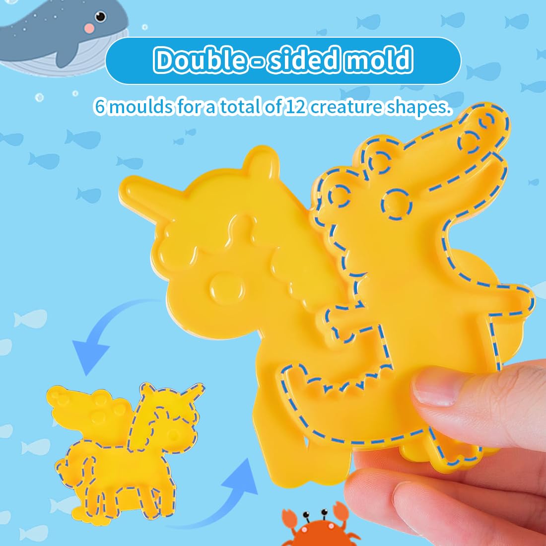 Juguete De Gel De Agua 3D Para Niños | Set De Criaturas Marinas Con 12 Moldes | DIY Magic Water Elf | Regalo Educativo Creativo Para Peques De 3 A 9 Años