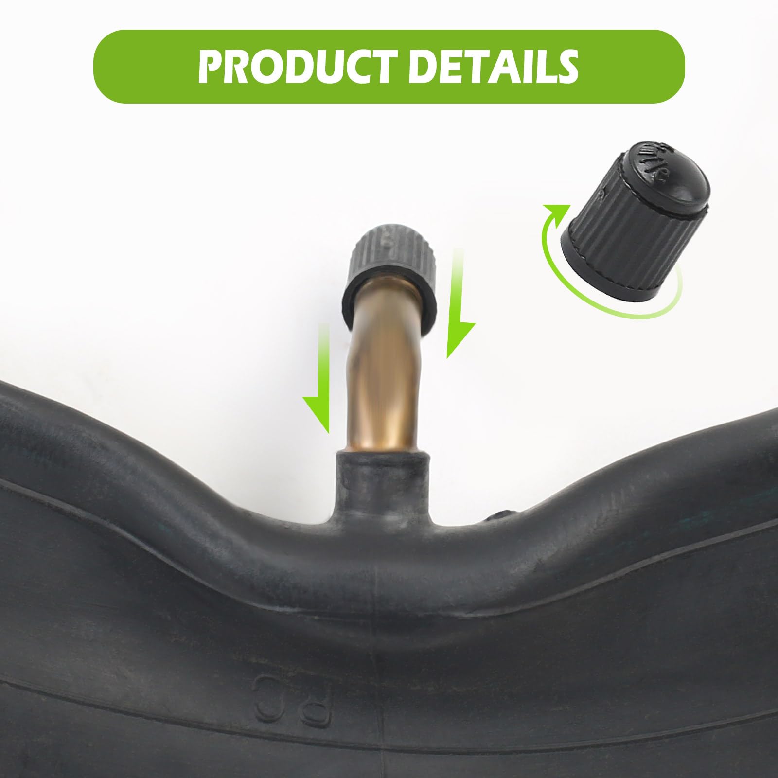 2 tubos interiores de 12½ x 2¼ (12.5 x 2.25) con válvula curva TR-87, compatible con la mayoría de bicicletas y cochecitos infantiles y más (12.5 x 1.75, 12.5 x 1.95, 12.5 x 2.125, 12.5 x 2.25)