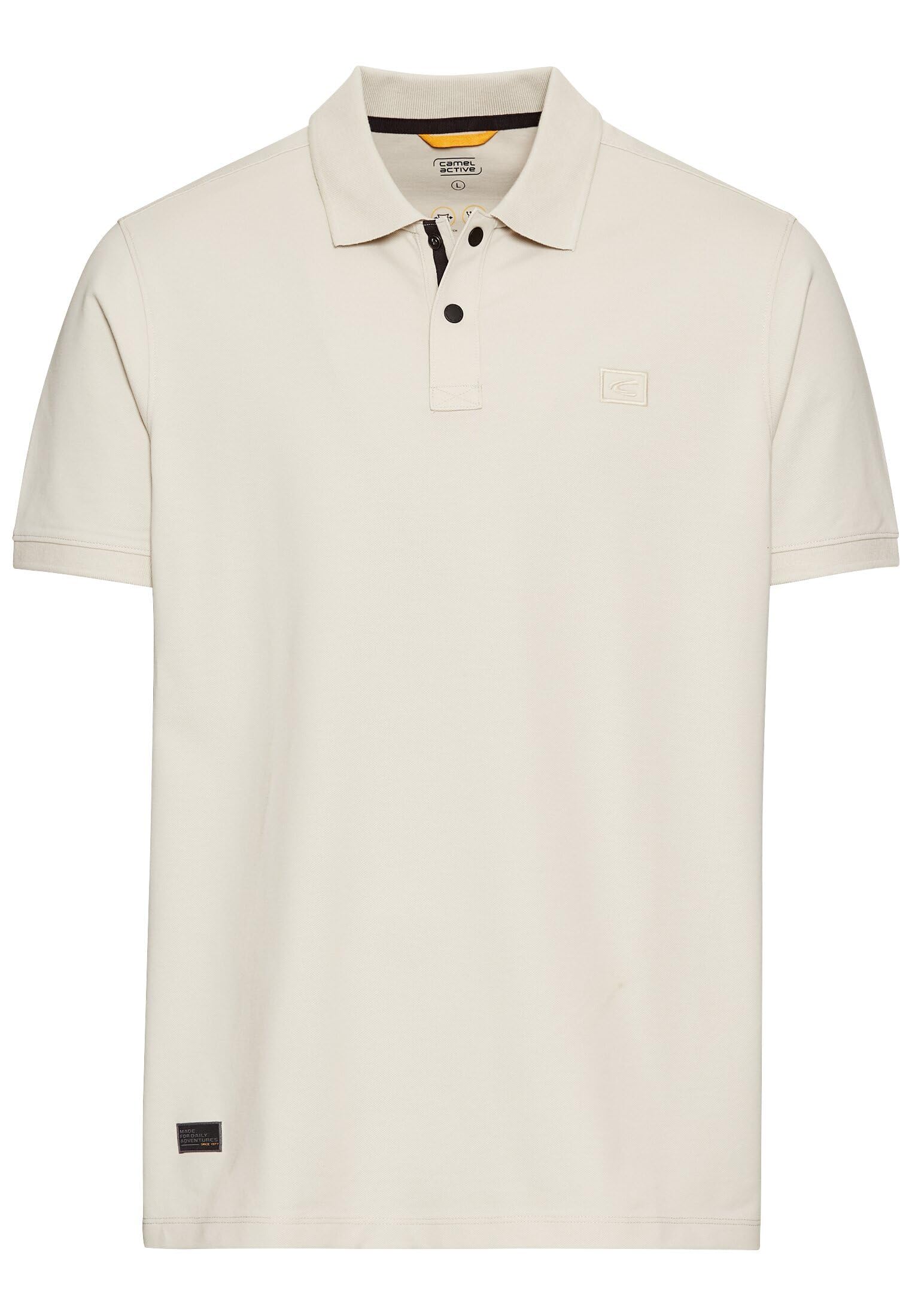 camel active Men's Herren Kurzarm Poloshirt aus Baumwolle Beige, Menswear-3xl Polo Shirt, 3XL