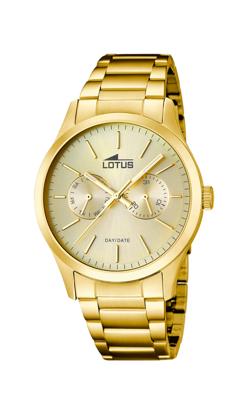 LOTUS Reloj Hombre 15955/2 Minimalist Caja de Acero Inoxidable 316l Dorado Correa de Acero Inoxidable 316l Plateado