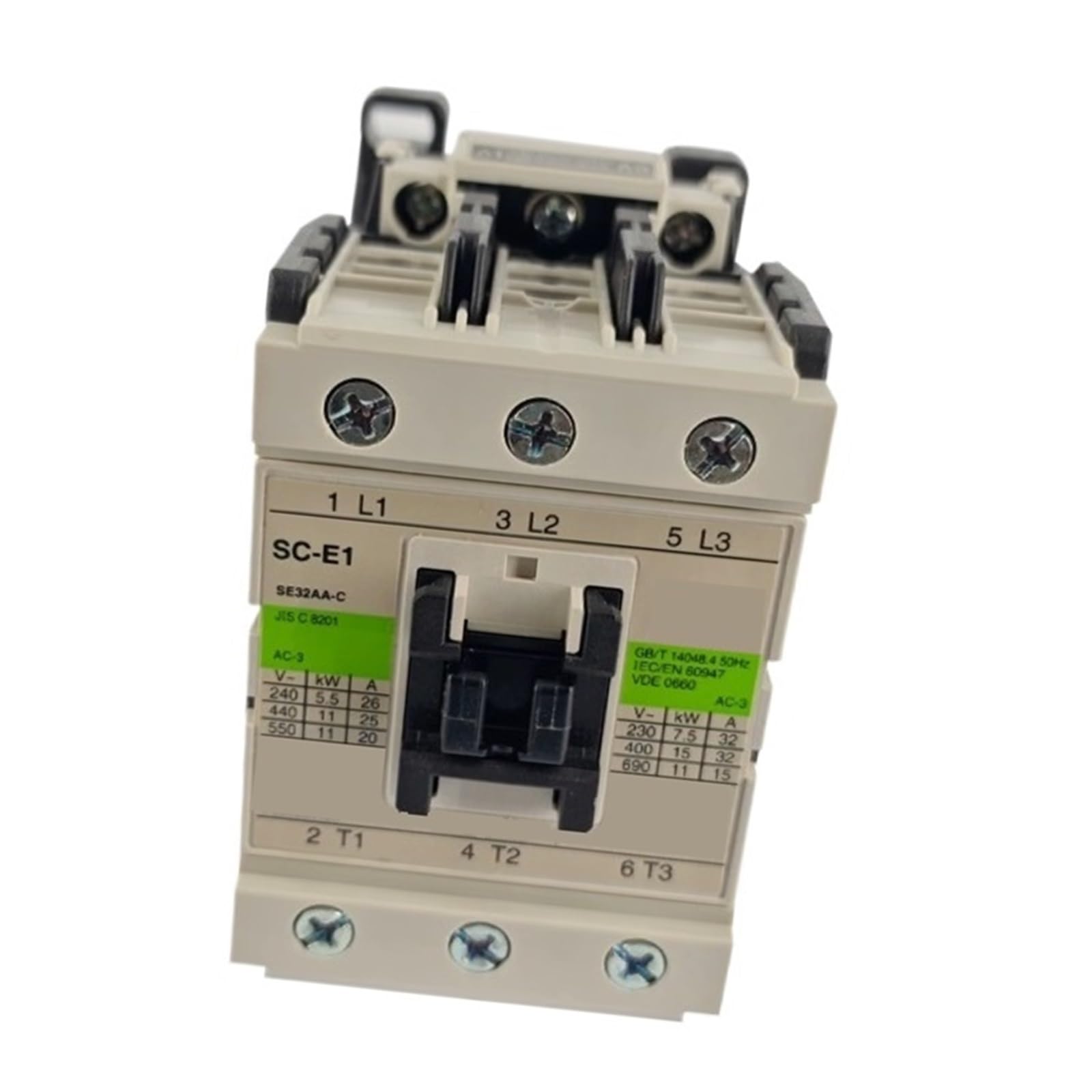 Contactor SC-E1 AC220V AC contacto no auxiliar para control y protección de motores industriales