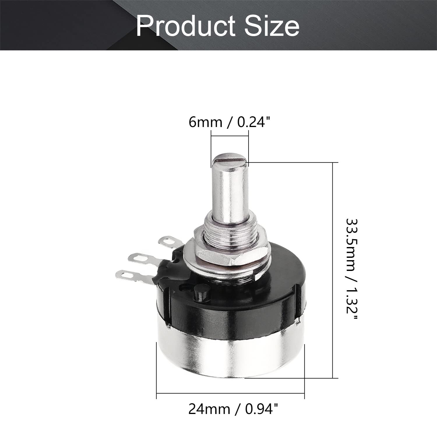 Amazon.co.jp: Fielect 可変抵抗器 ポテンショメータ 直線式 10K