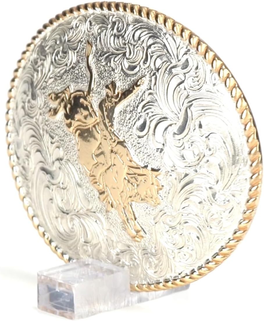 Crumrine Men's Bull Rider Buckle Silver One Size
