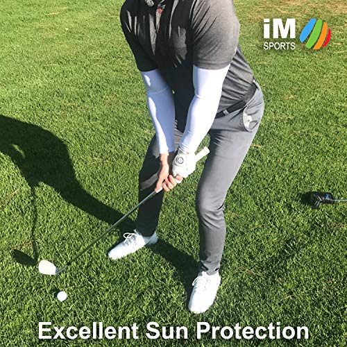 (NW Golf Sleeves Long Driver Golf Sun Sleeves + Blocks 96% UV + Compression + Wick Away Fabric + US Made - (Pair)2