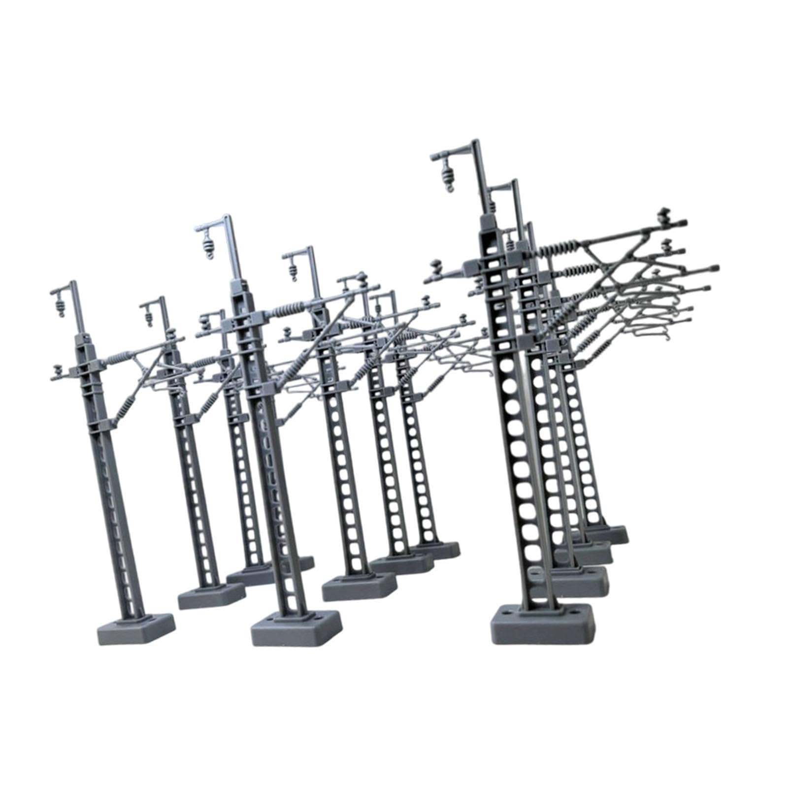 Lot de 12 Modèles de Poteaux électriques pour Maquettes Créatives à Monter Soi-même et Accessoires de Micro-
