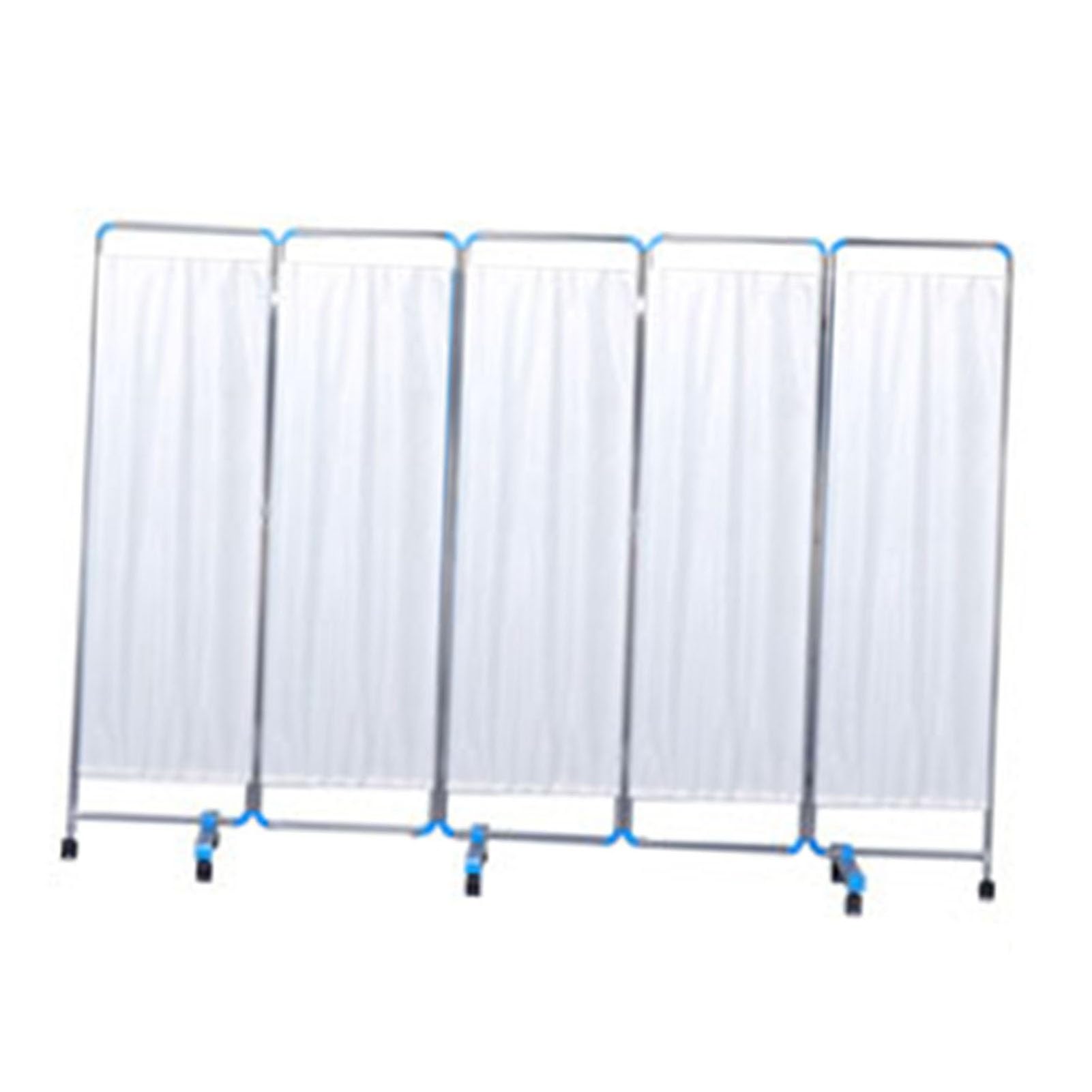 Cloison de séparation autoportante 180x50 paravent médical blanc pliable 5 pcs
