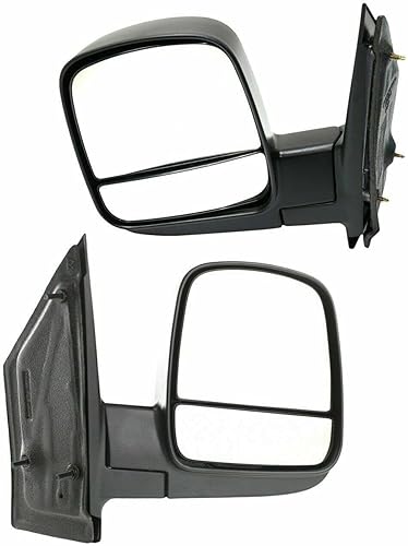 Miniatura 3 de Nuevo espejo delantero izquierdo para conductor y lado derecho del pasajero, plegable, manual, texturizado, sin calefacción, sin luz de señal, para