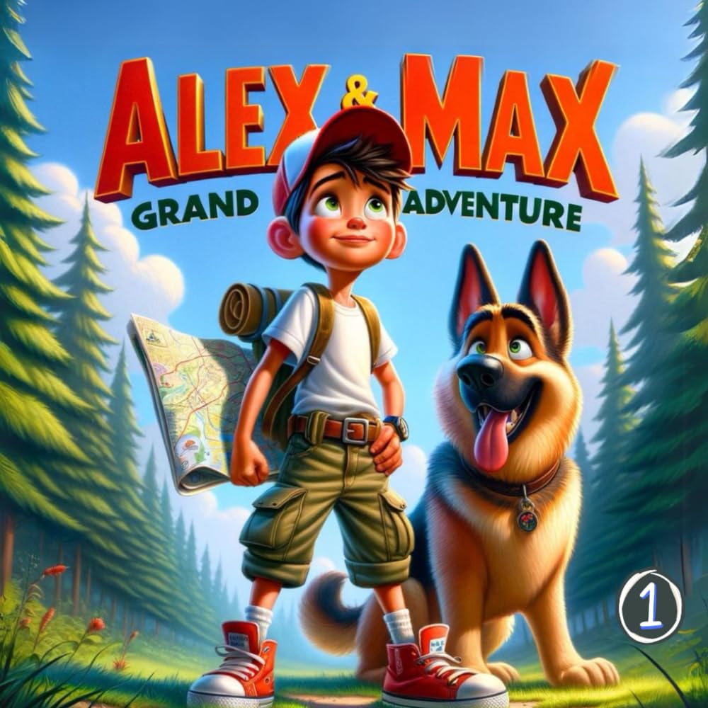 Alex and Max Grand Adventure (Unveil the Treasure of Friendship): Discover Experience the joy of friendship and bravery | German Shepherd Dog Book for Kids: 1 Paperback – Large Print, 10 Mar. 2024