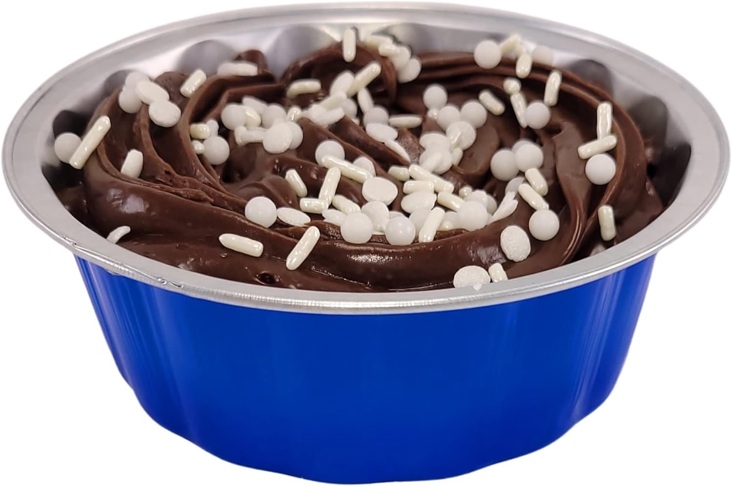 KitchenDance Disposable Colored Aluminum Foil Dessert Cake Cups Ramekins with Lids - 8 Ounces Round Aluminum Baking Tart Pan - Perfect for Baking, Storing, Preparing Food, #A8P (50, Blue)