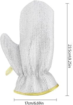 2 Pairs Cleaning Gloves, Steel Wire Gloves for Kitchen Dishwashing Gloves, Reusable Gloves for Washing Dishes