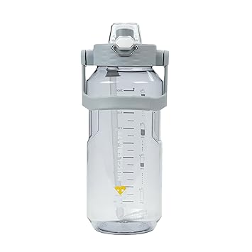 MuscleBlaze Gym Gallon Water Bottle (Grey, 2L) | Leakproof & BPA-Free