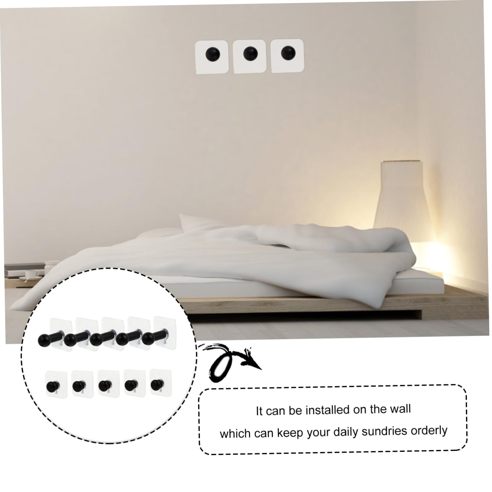 MAGICLULU 30pezzi Appendini Pratici Per Abbigliamento e Accessori Design Facile Installazione Chiodi