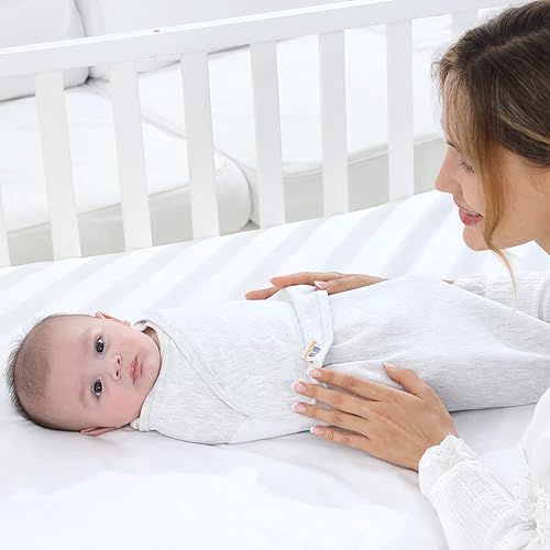 Miniatura 3 de BlueSnail Suave y transpirable, ajustable para bebé recién nacido (3 unidades, 0-3 meses) (flecha gris)