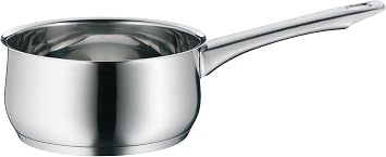 WMF Diadem Plus 4-Piece Cookware Set, Stainless Steel Suitable for Induction, 1 Low Saucepan 20 cm, 2 Saucepans 16 cm and 24 cm, 1 Saucepan 16 cm with 3 Glass Lids