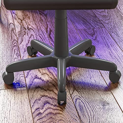 Vida Designs Racing Comet Gaming Computer Chair, Grey & Black, Office Executive Adjustable Swivel Recliner PU Faux-Leather