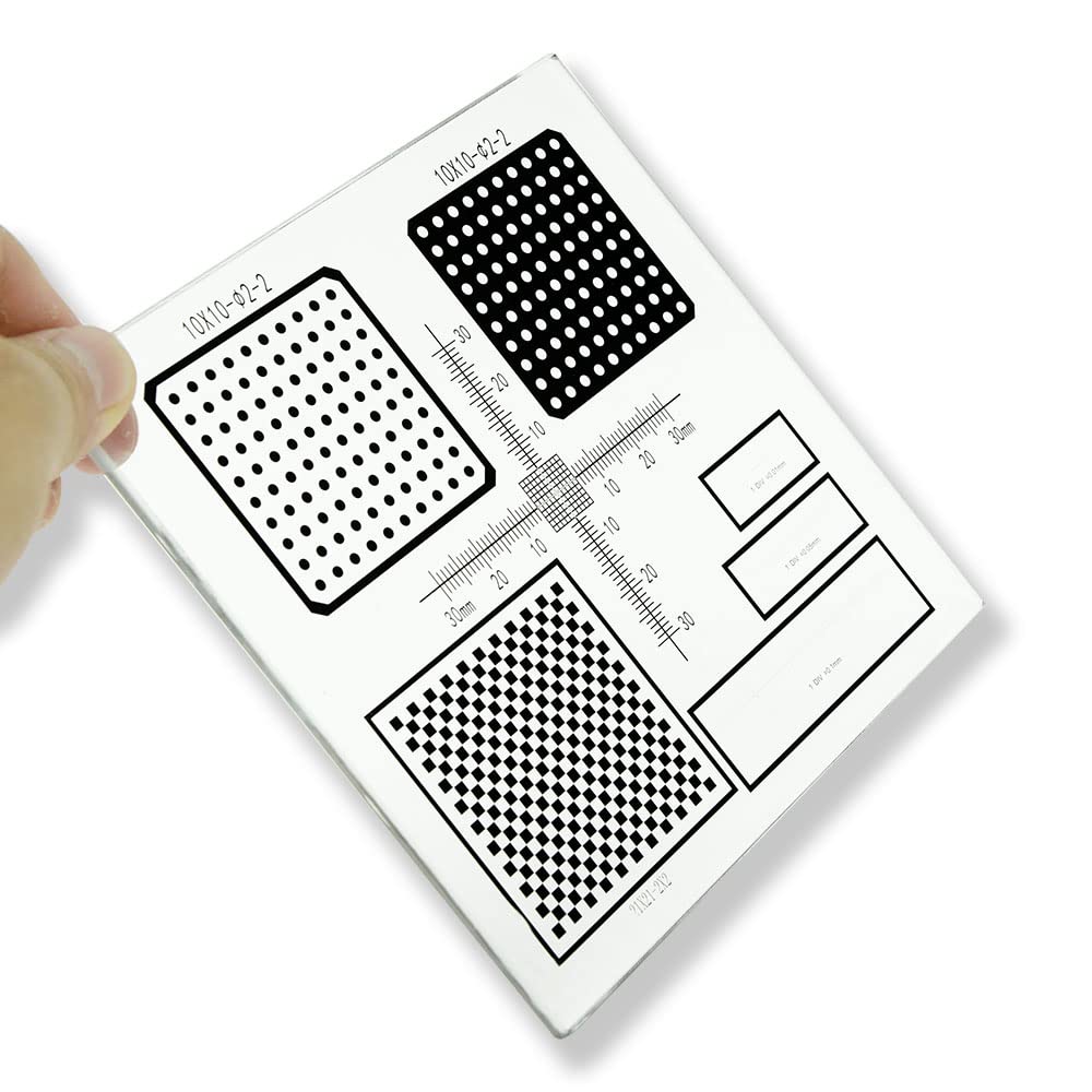 Microscopio Tablero de ajedrez de Vidrio óptico/Rejilla/Tablero de calibración de Puntos micrómetro 0,01mm Tablero de calibración de microscopio Objetivo de calibración