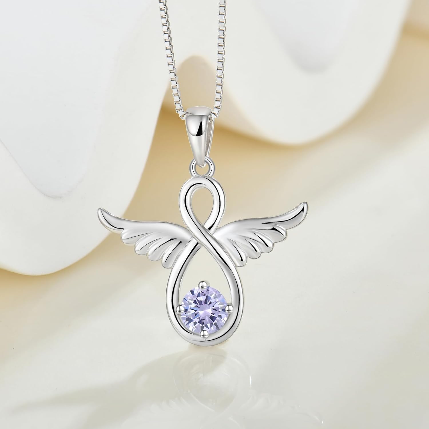 Angel Wings Necklace for Women 925 Sterling Silver Guardian Angel Pendant Necklace Angel Jewelry Gifts for Her