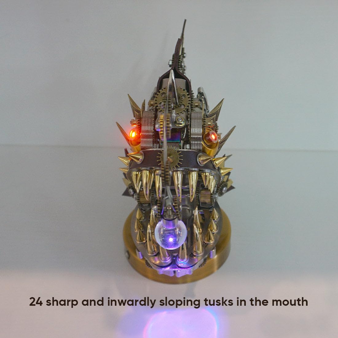 Metalkitor Metalowe puzzle 3D dla dorosłych, zestaw modeli żabnicy, steampunk, ozdoba DIY, rzemiosło, łamigłówka, idealna dekoracja pokoju i wybór na prezent (700 sztuk, z podstawą)