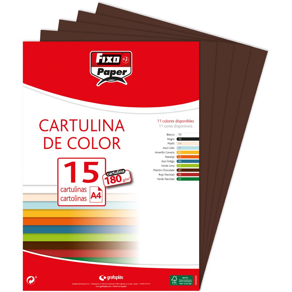 Fixo Paper 11110470 - Pack de 100 – Cartulina blanca A4, 180g — view 23