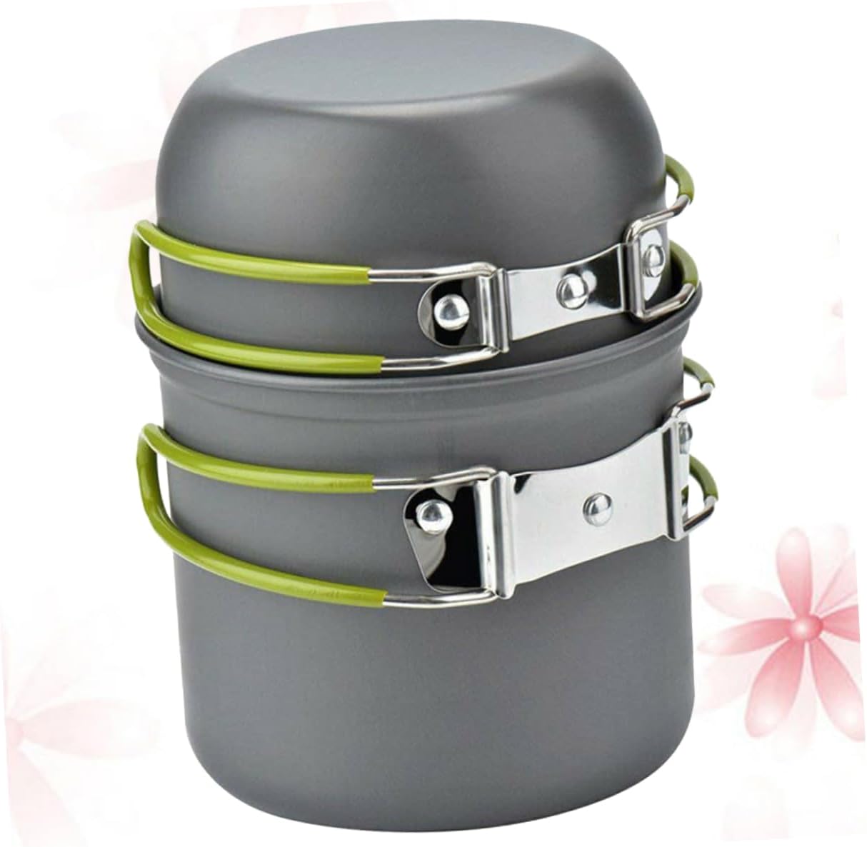 Portable Cooking Set for Camping 1-2 People Non-Stick Pan and Teapot Cooking Tool Set Lightweight Aluminum Outdoor Cookware for Hiking and Picnics