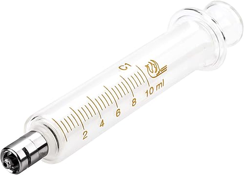 1 Pack Jeringas de Vidrio con Tapas 10ccml para Laboratorio