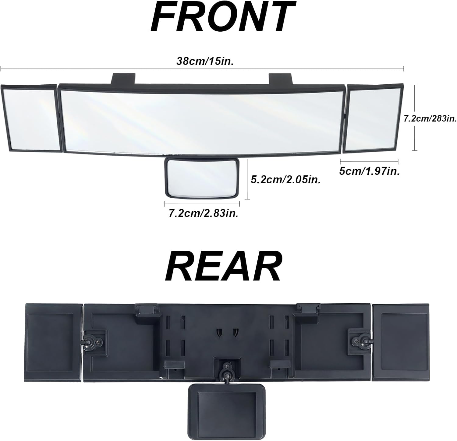 Car Interior Rearview for Cadillac XT4 2019-2024 2025, Rear View Mirror Panoramic Anti-Glare Mirrors Viewing Rear Clear Image Cars Accessories