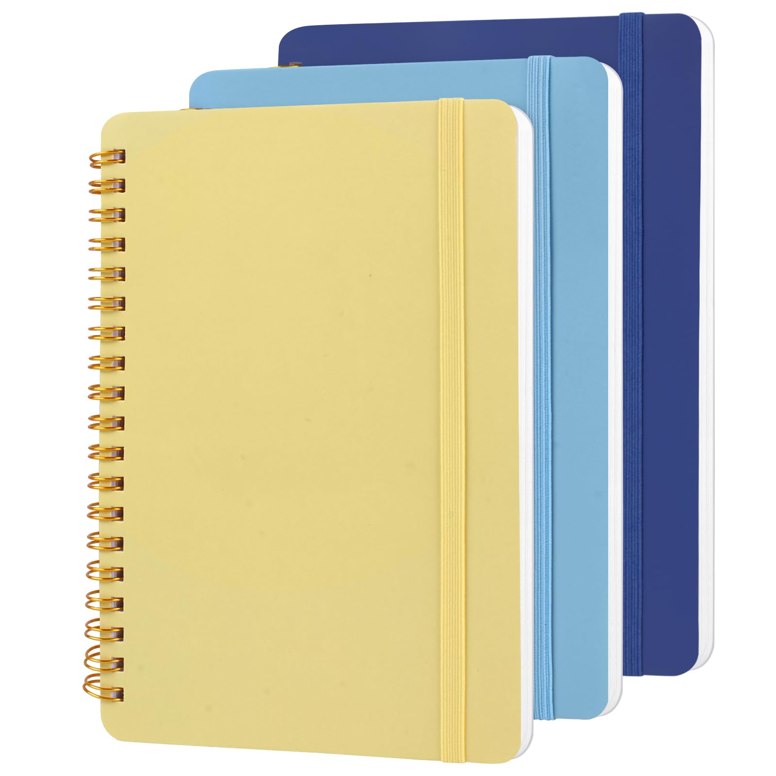 Utron 3 PCS Small Spiral Notebook 5x7, Notebooks for Note Taking, Blue Color Scheme Spiral Journal Notebook, Work Notebook Small Notebooks 5x7 with