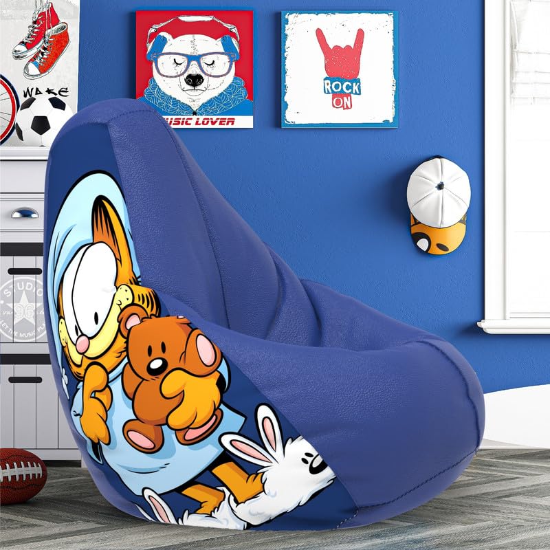 Biggie Bean Bag Cover 6XL- Official: Garfield Bean Bags - Max User Height : 6-6.5 Ft. - Weight : 99-110 Kgs(2a - Blue-Model: Garfield_Artwork)-image-26