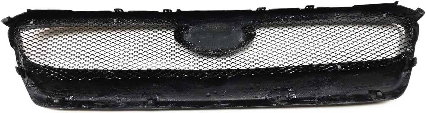 黒 3 個カーボンファイバー車フロント下部メッシュグリルグリルスバル